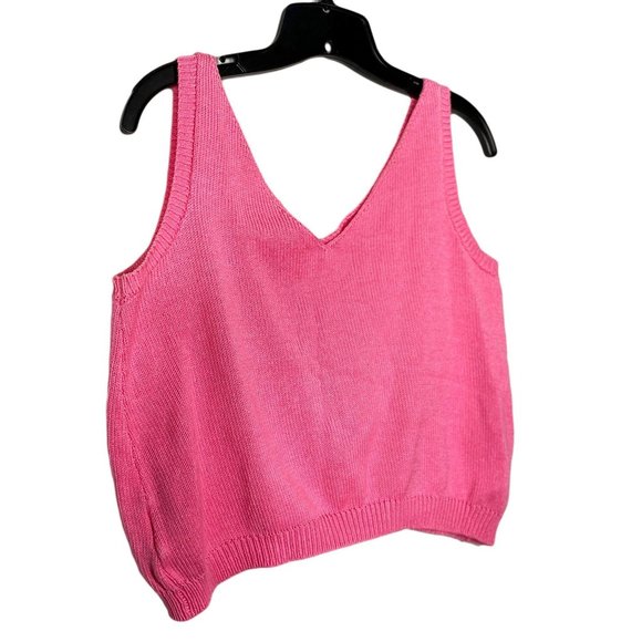 Vintage French Creek Pink Sweater Vest Knit Top, L - Picture 7 of 10